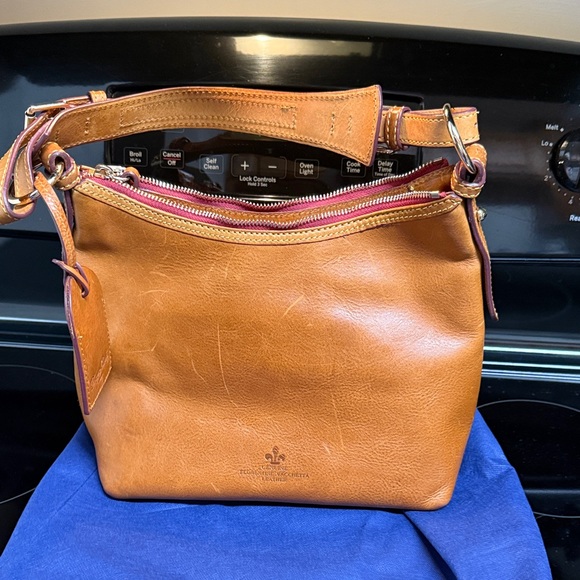 Dooney & Bourke Brown Leather Shoulder Bag - Picture 2 of 7